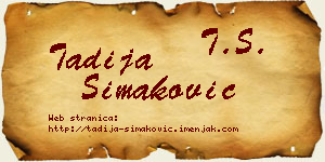 Tadija Simaković vizit kartica